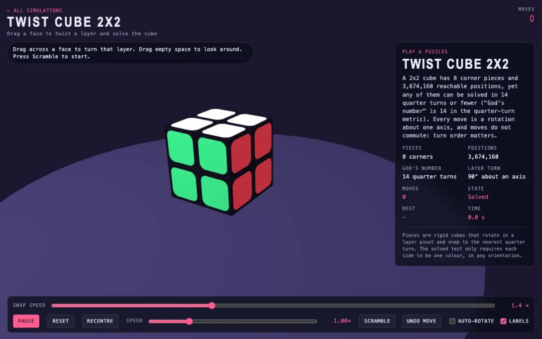 پیش‌نمایش Twist Cube 2x2