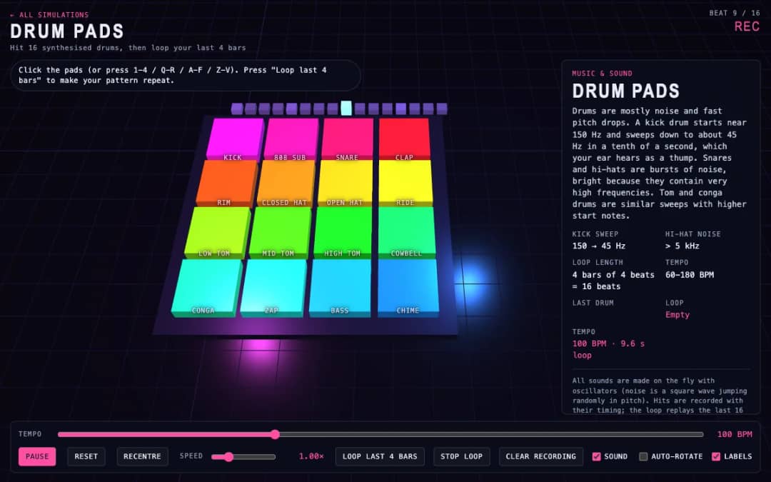 پیش‌نمایش Drum Pads