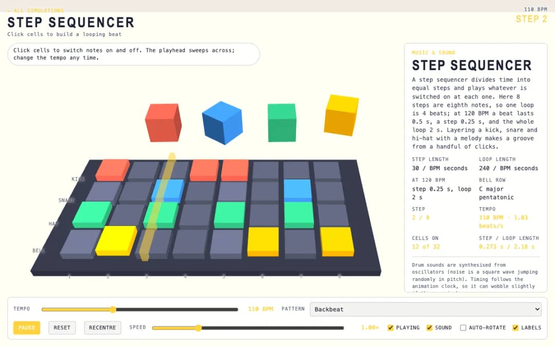 پیش‌نمایش Step Sequencer