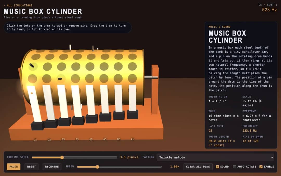 پیش‌نمایش Music Box Cylinder