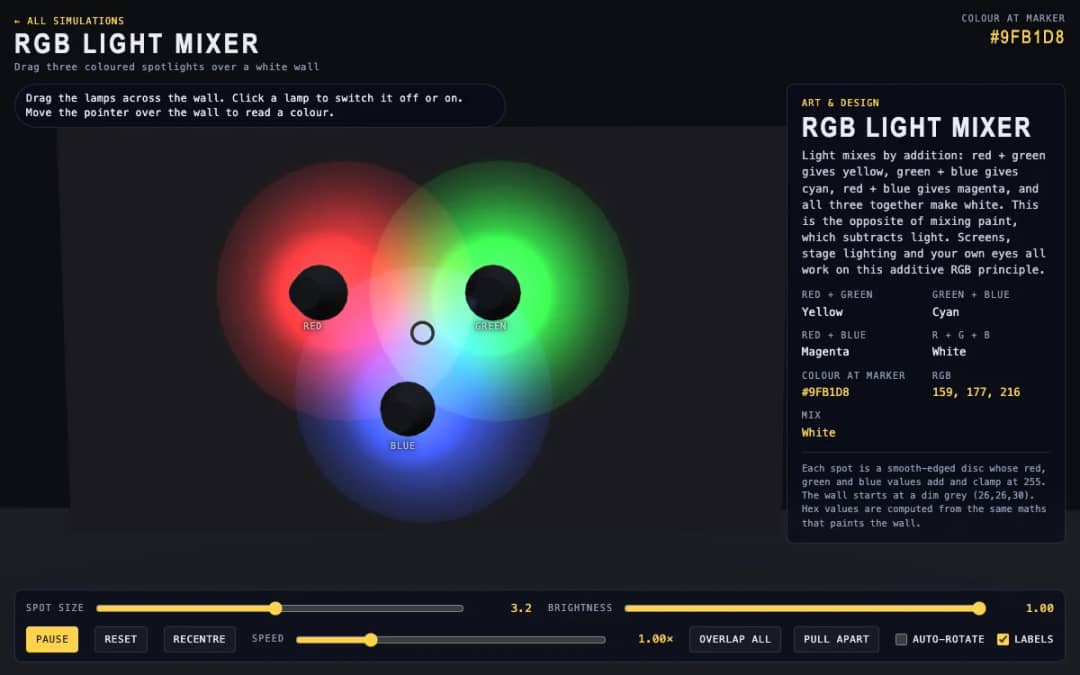 پیش‌نمایش RGB Light Mixer