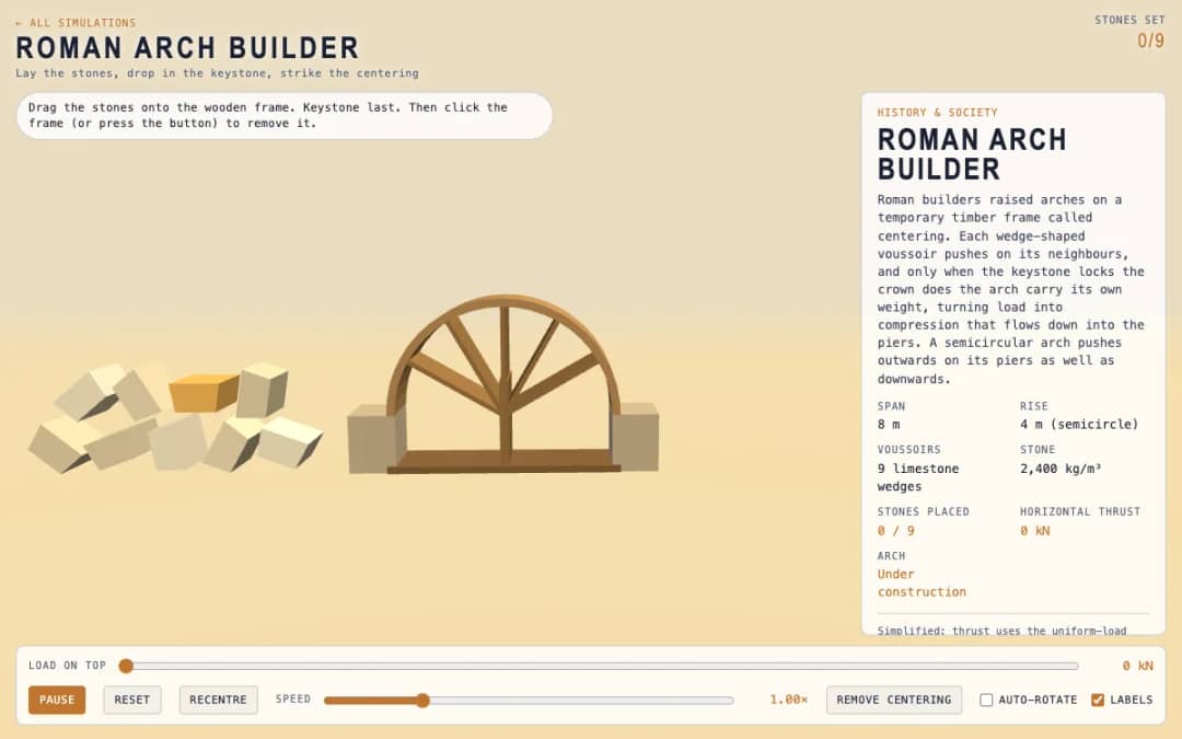 پیش‌نمایش Roman Arch Builder