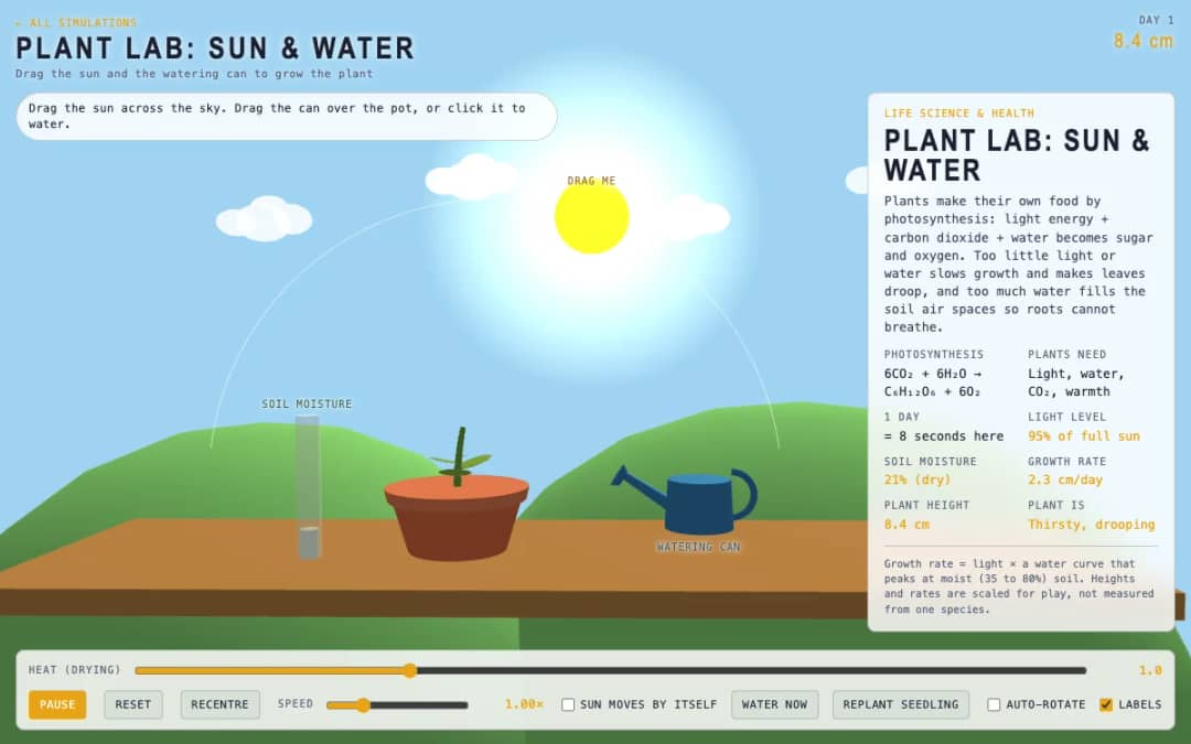 ការមើលជាមុន Plant Lab: Sun & Water