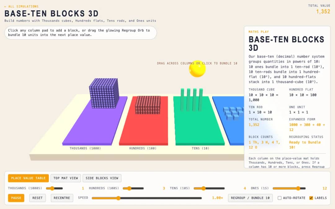 ការមើលជាមុន Base-Ten Blocks 3D
