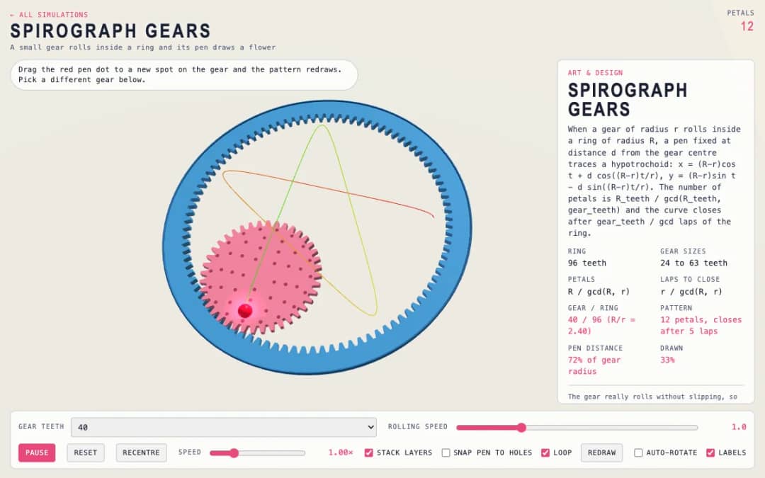 پیشنمایش Spirograph Gears