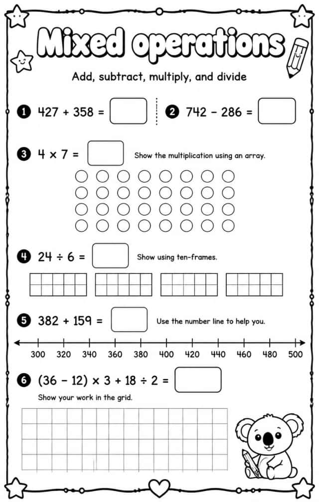 Add, subtract, multiply, and divide