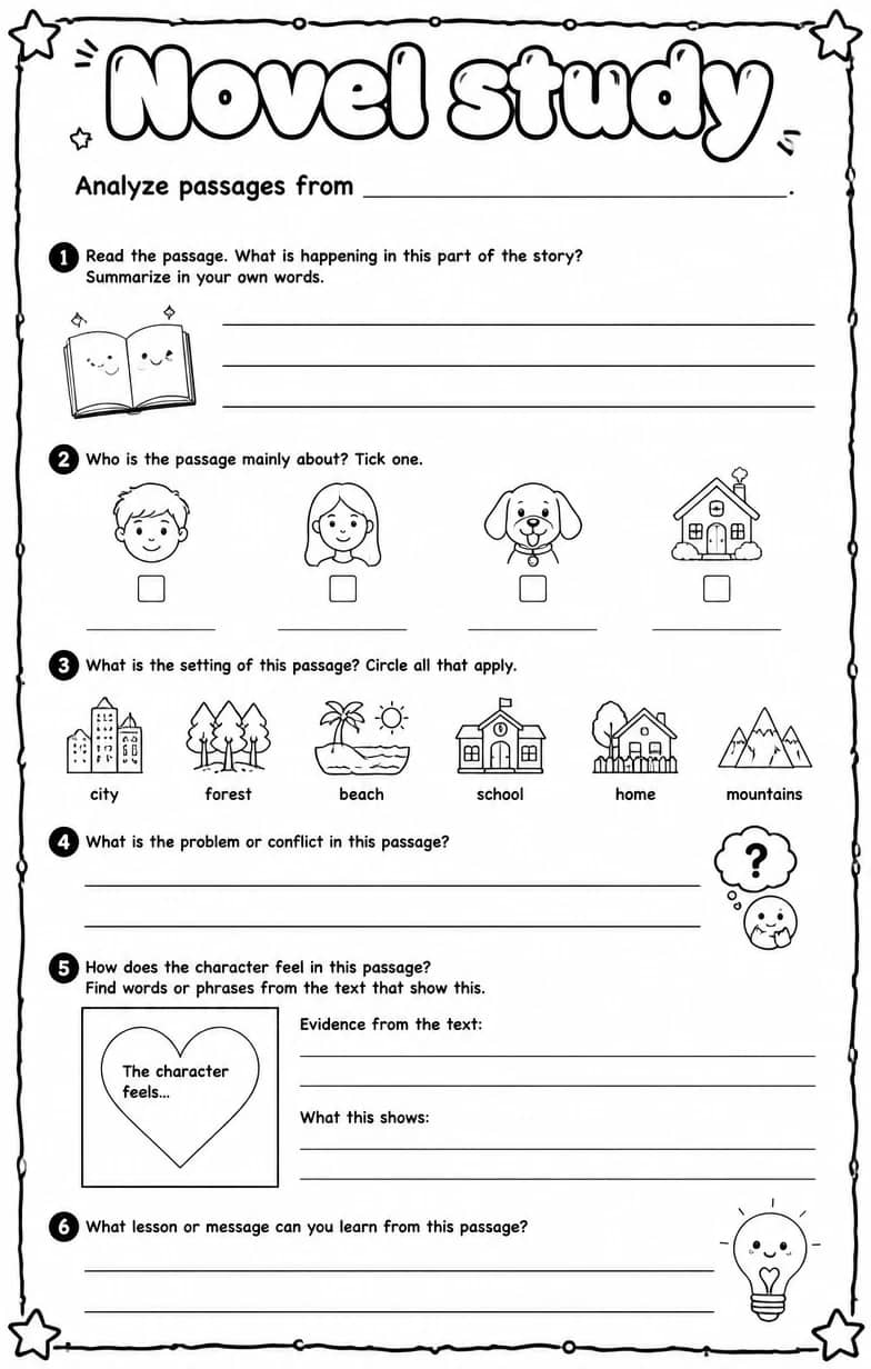 Analyze passages from — free printable Reading strategies English worksheet