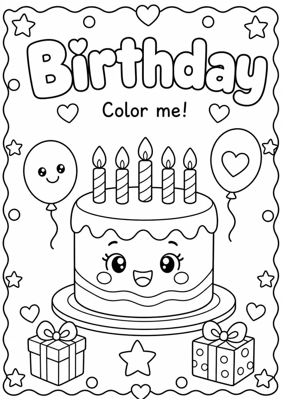Birthday Coloring Pages