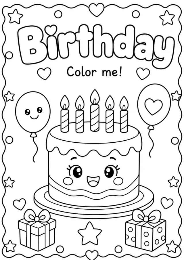Birthday Coloring Pages