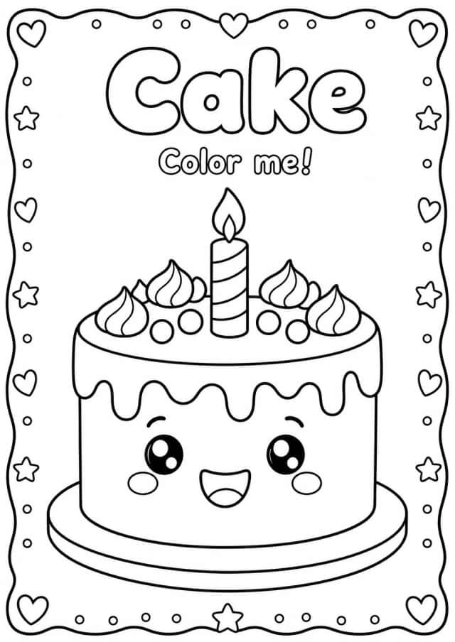 Cake Coloring Pages