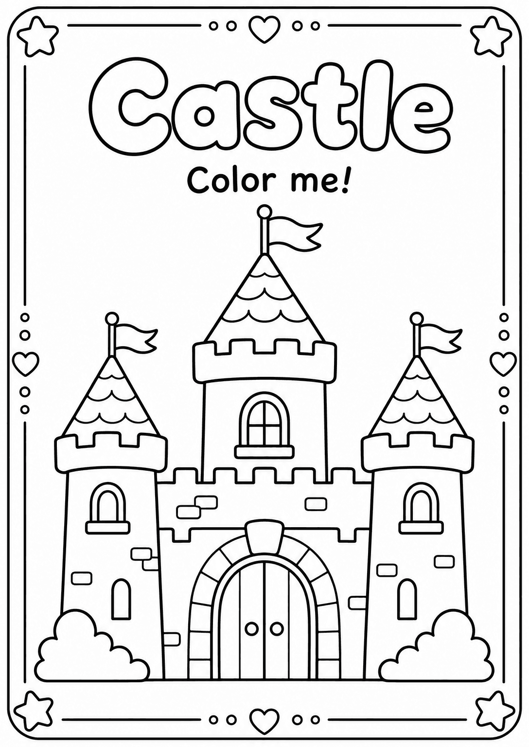 Preview of Castle Coloring Pages
