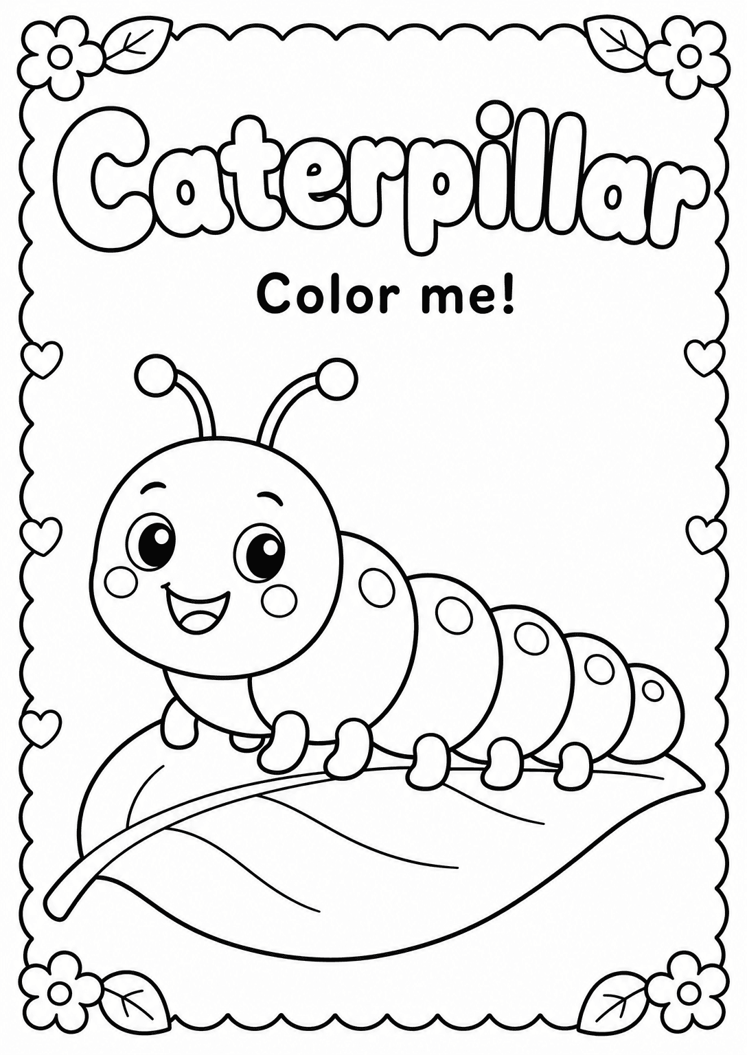 Preview of Caterpillar Coloring Pages