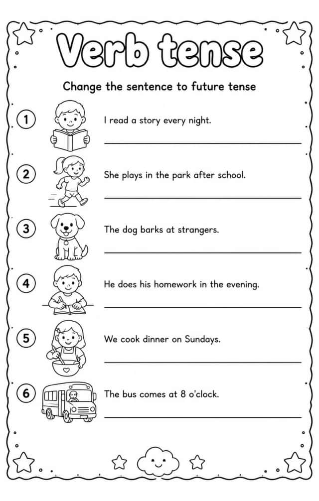 Change the sentence to future tense
