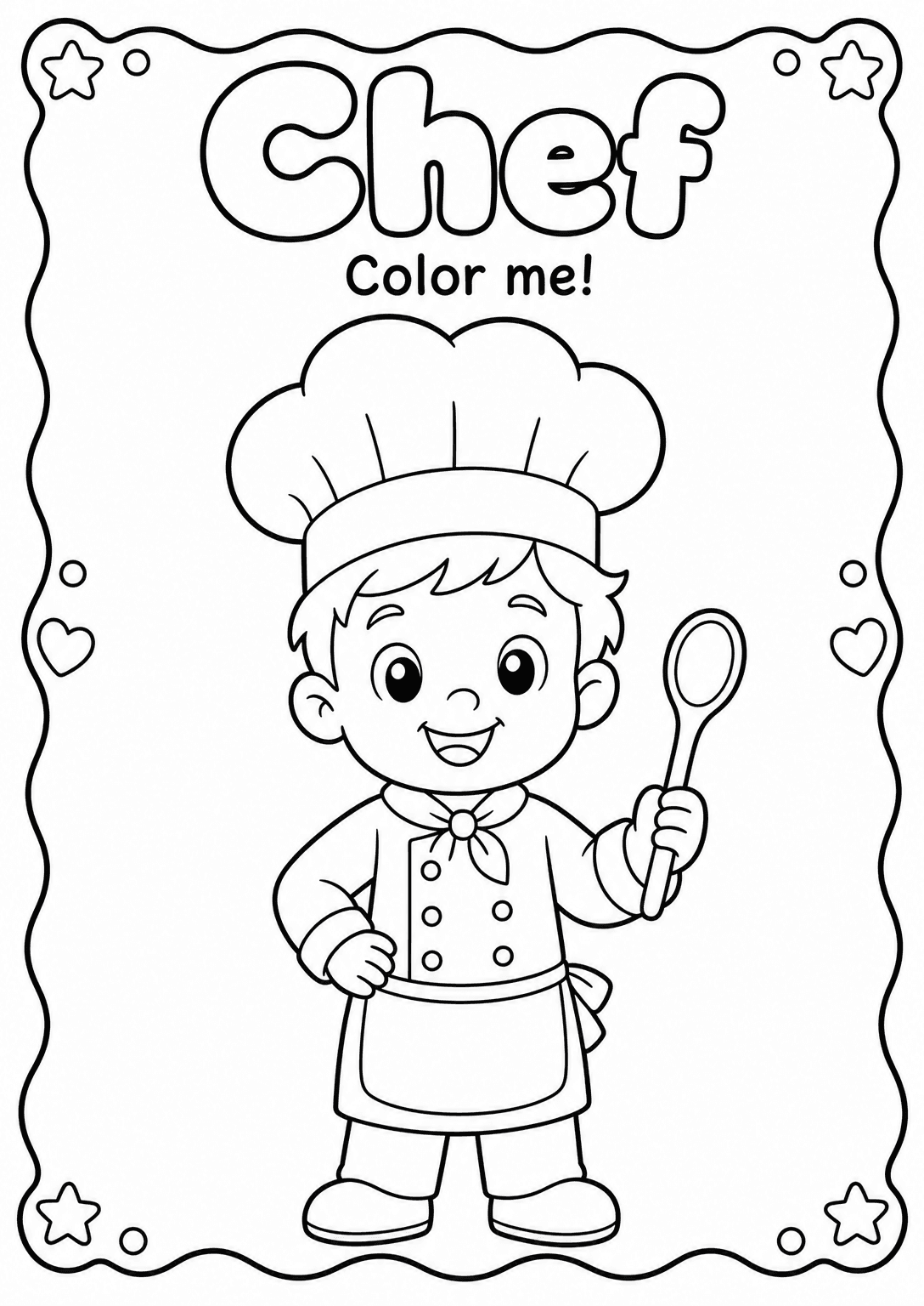 Preview of Chef Coloring Pages