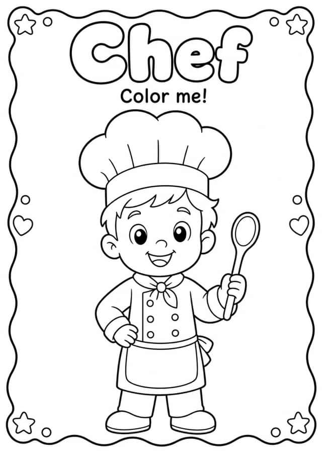 Chef Coloring Pages