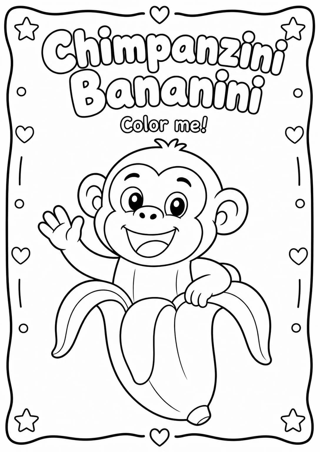 Chimpanzini Bananini Coloring Pages