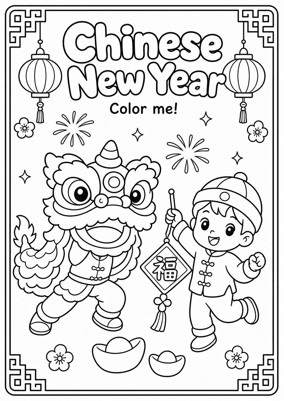 Chinese New Year Coloring Pages