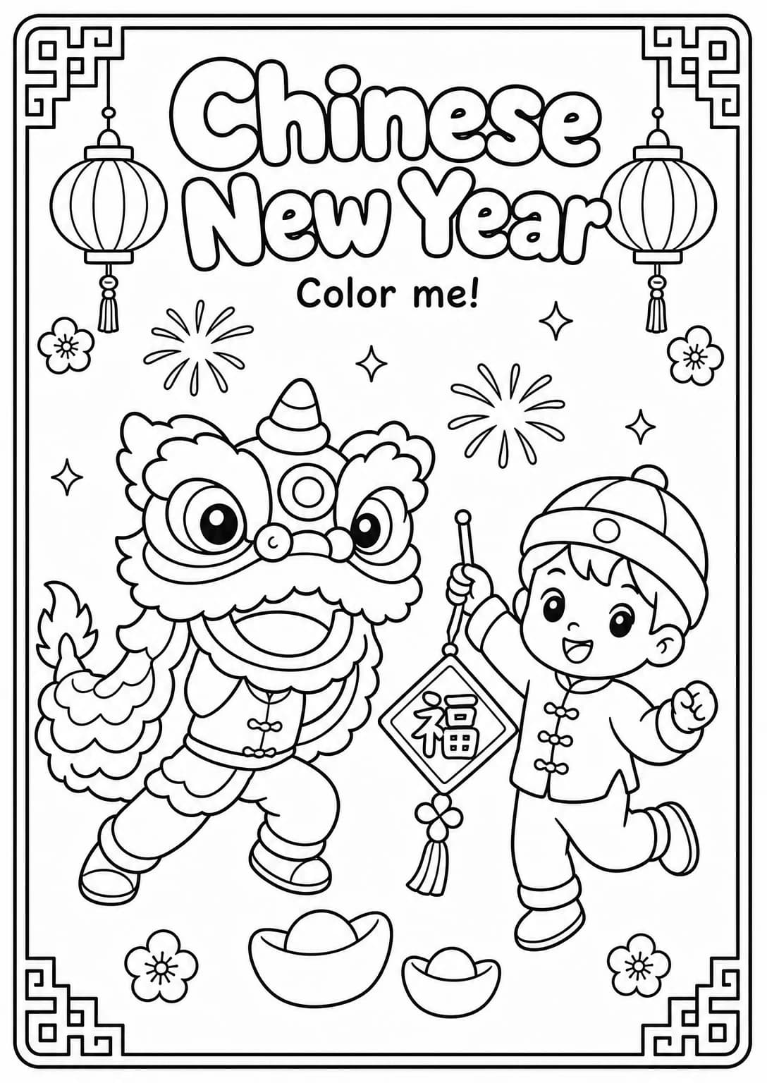 Chinese New Year Coloring Pages