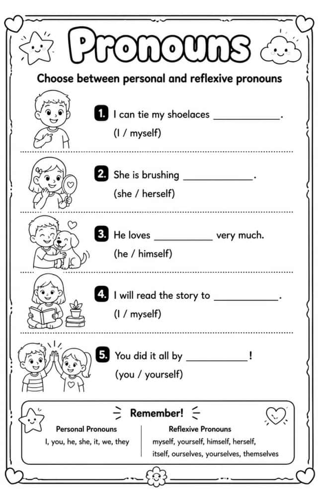 Choose between personal and reflexive pronouns