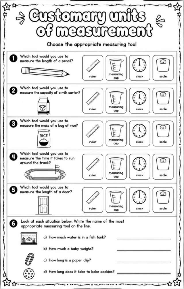 Choose the appropriate measuring tool