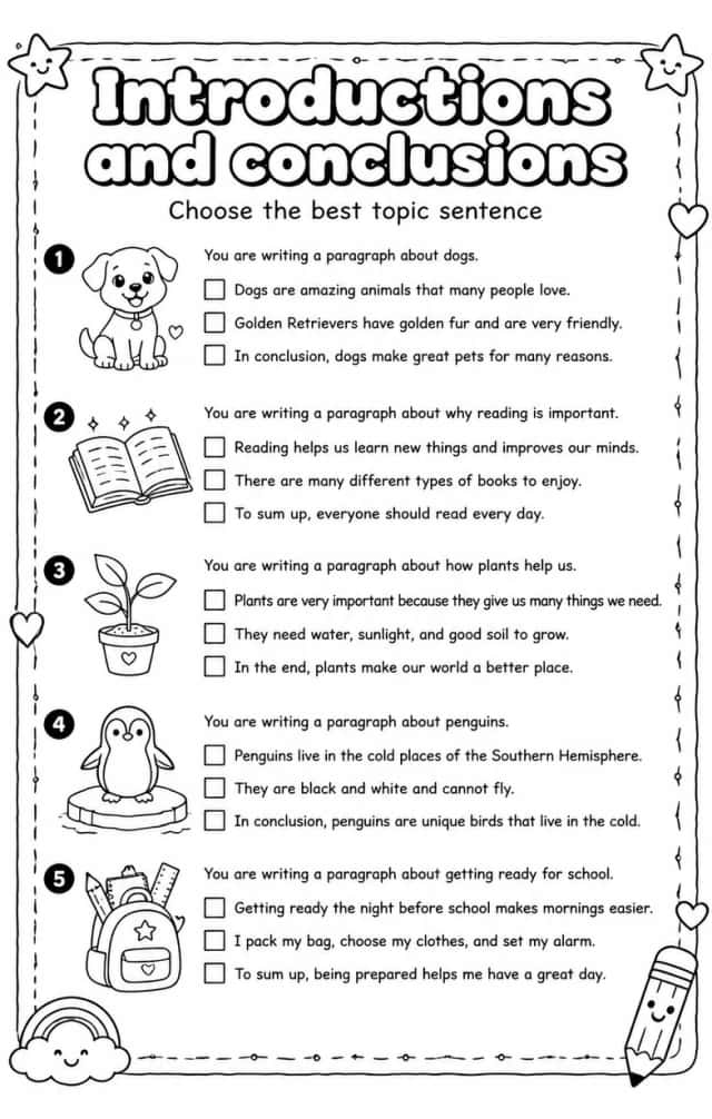 Choose the best topic sentence