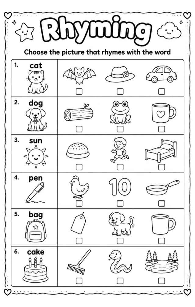 Choose the picture that rhymes with the word