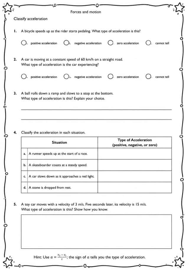 Classify acceleration