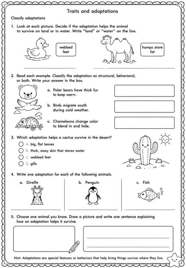 Classify adaptations