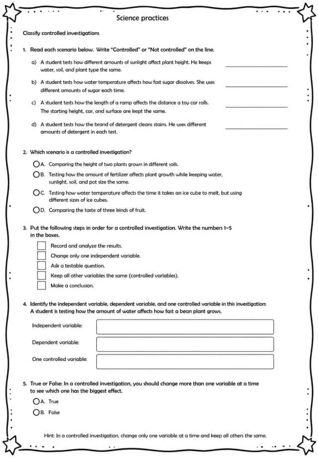 Classify controlled investigations