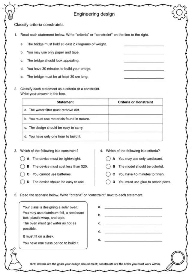 Classify criteria constraints