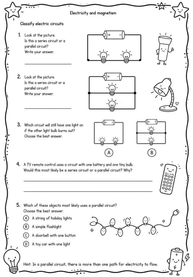 Classify electric circuits