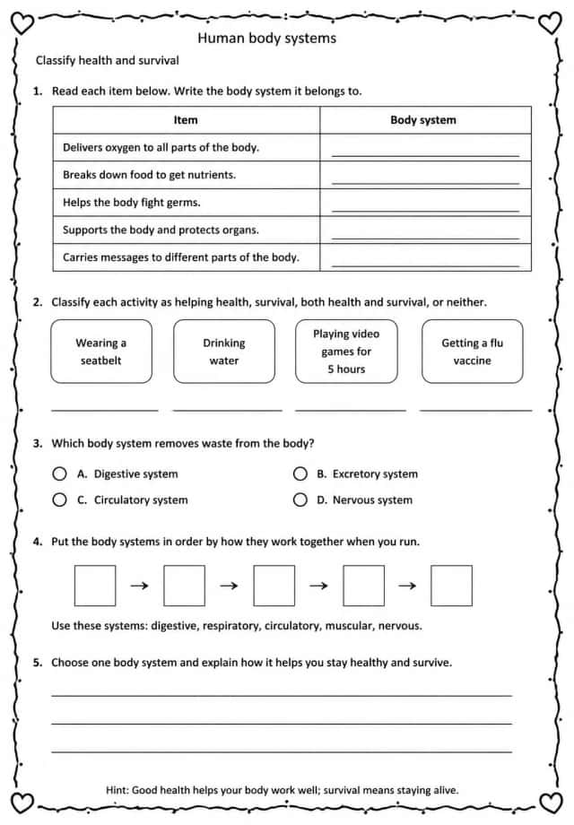 Classify health and survival