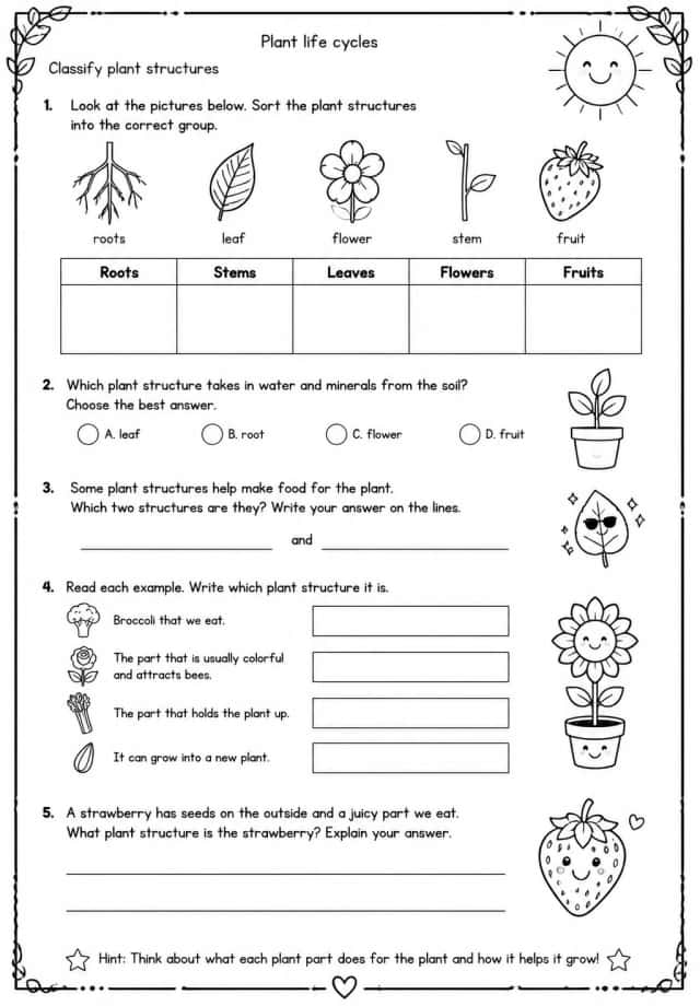 Classify plant structures