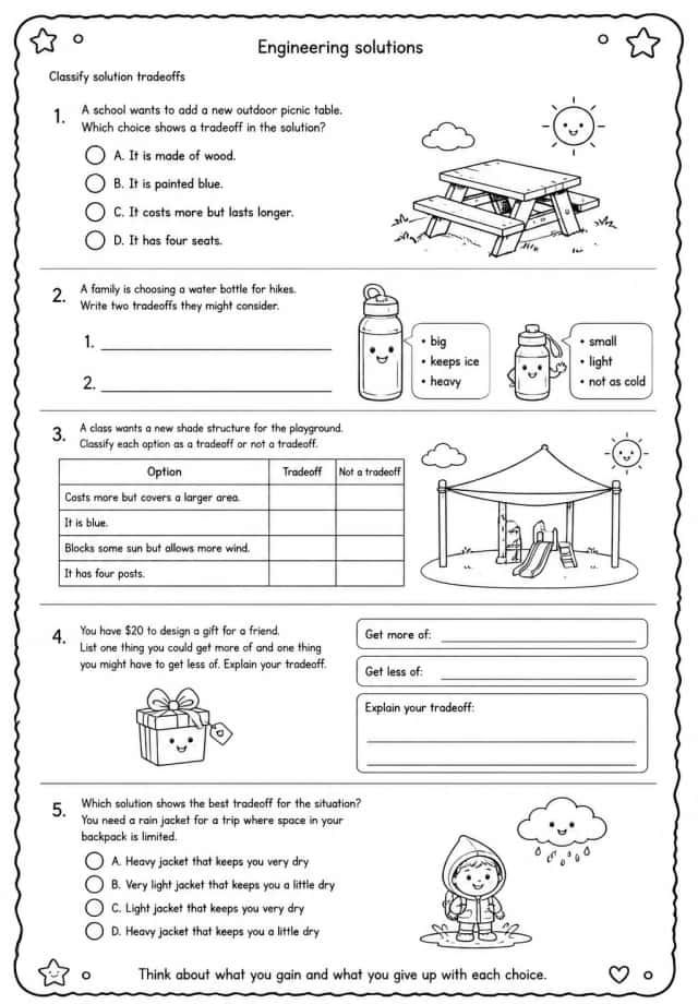 Classify solution tradeoffs