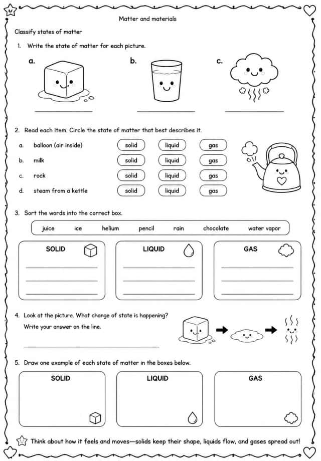 Classify states of matter