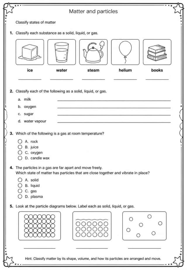 Classify states of matter