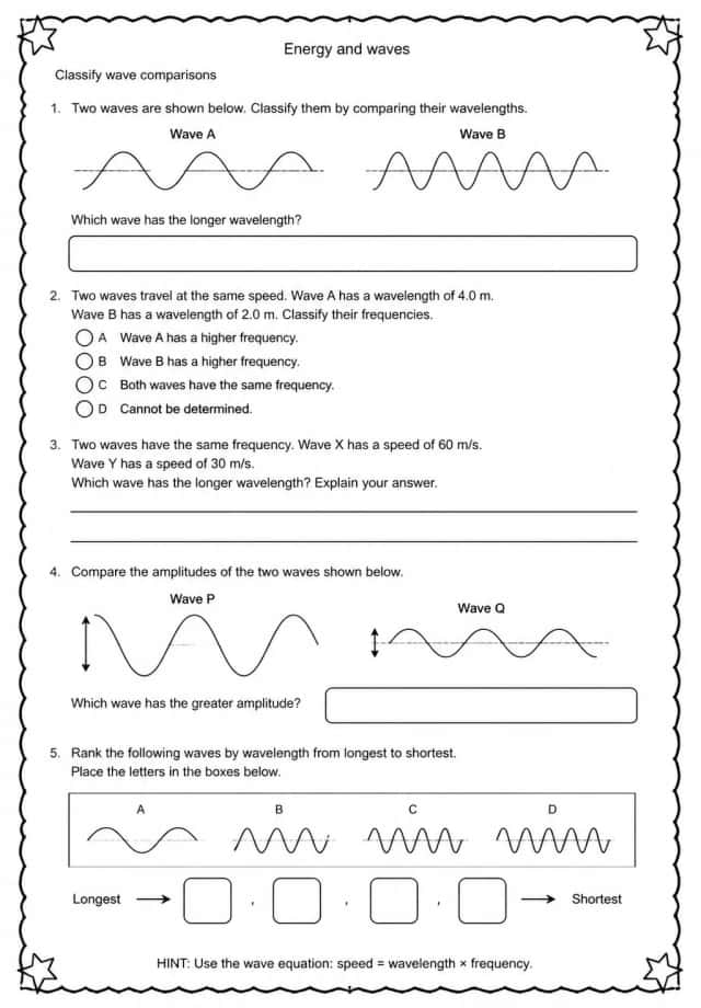 Classify wave comparisons