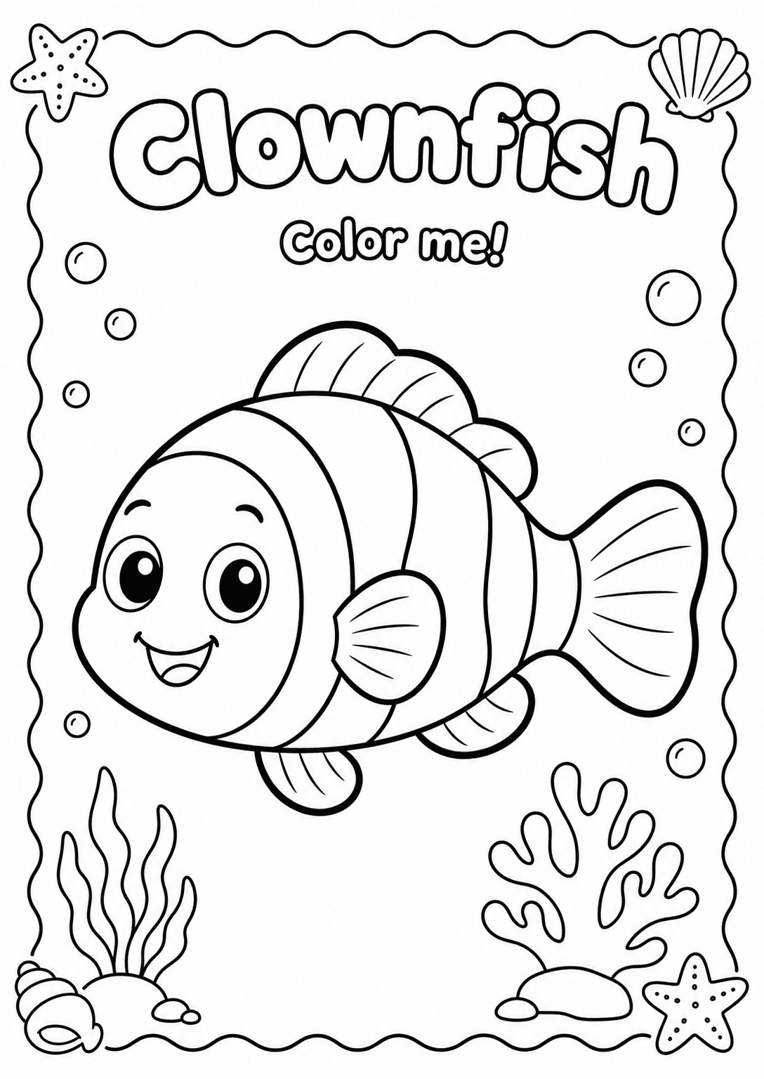 Clownfish Coloring Pages