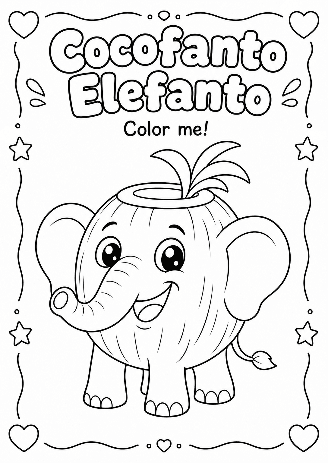 Cocofanto Elefanto Coloring Pages