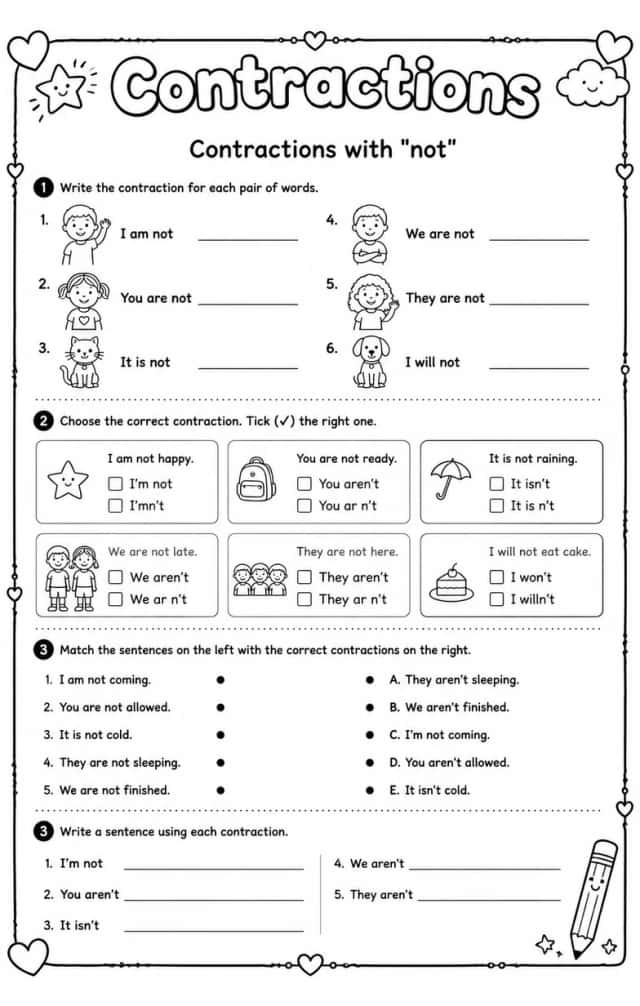 Contractions with "not"
