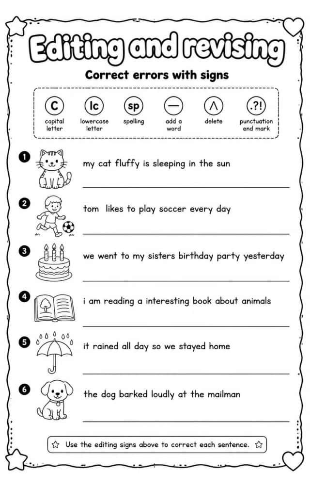 Correct errors with signs