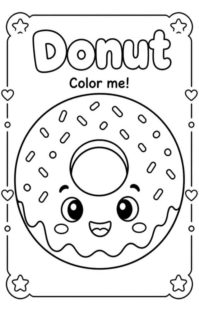 Donut Coloring Pages