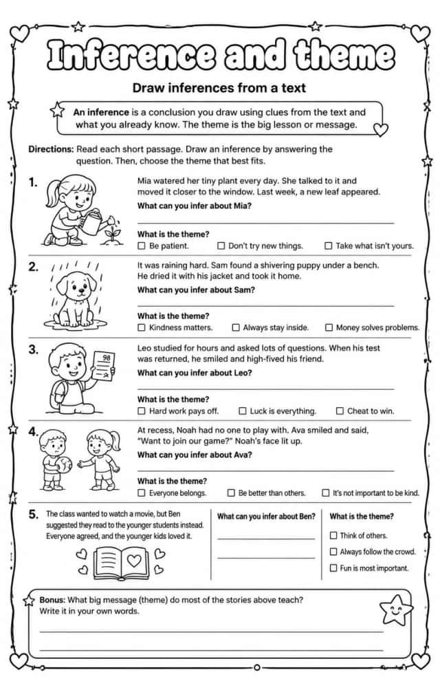 Draw inferences from a text