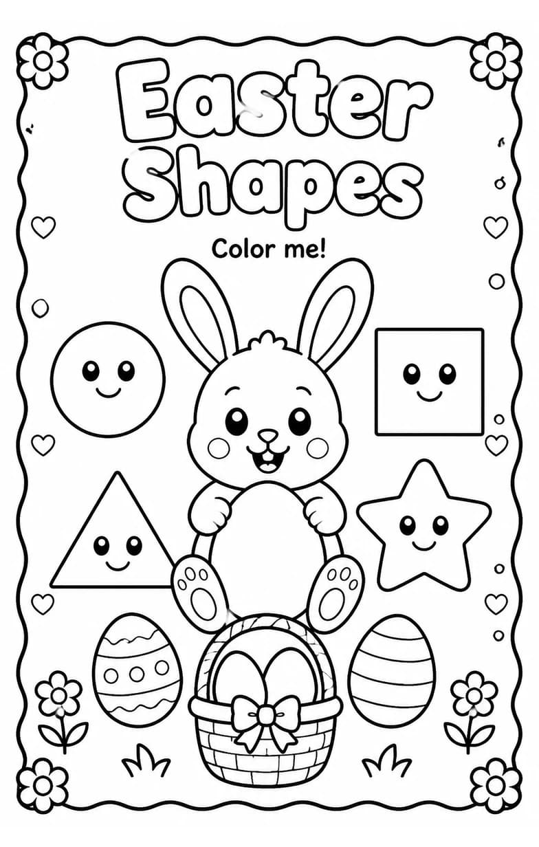 Easter Shapes Coloring Page