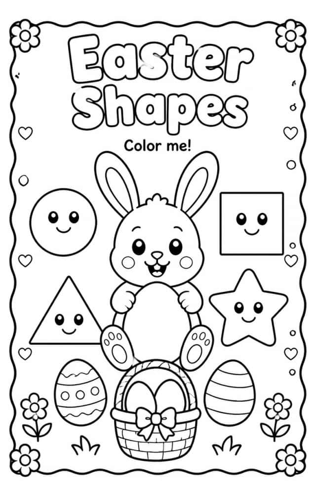 Easter Shapes Coloring Page