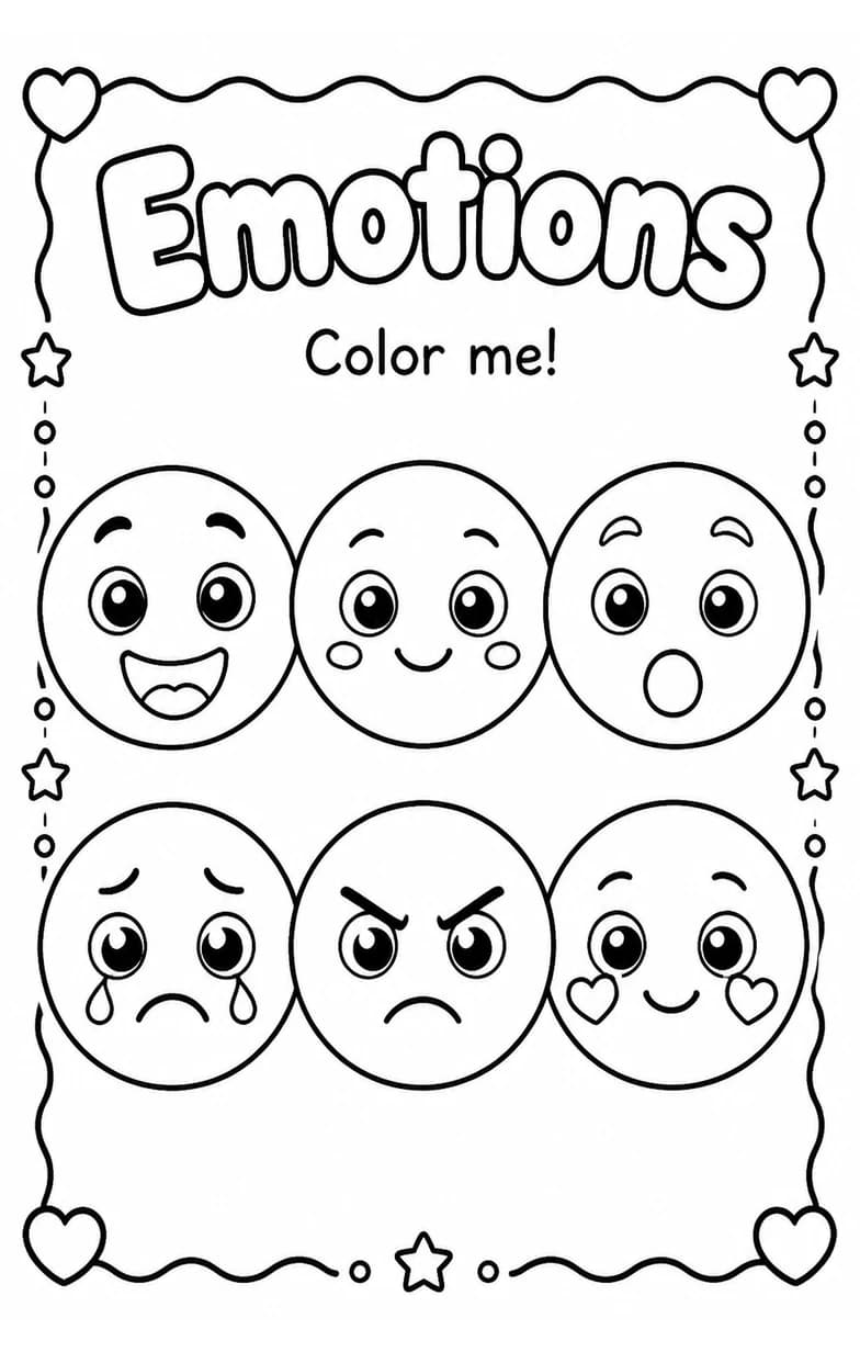 Emotions Coloring Pages