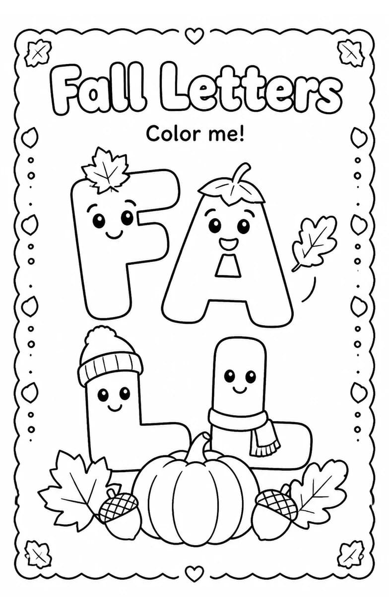Letter Practice Coloring Pages Pack 2