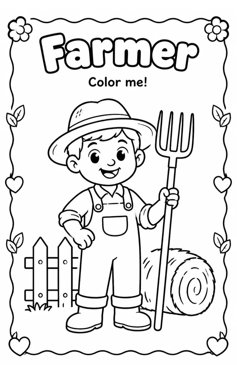 Farmer Coloring Pages