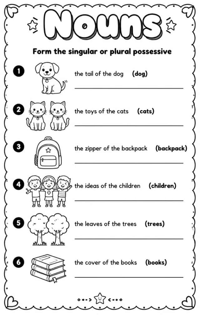 Form the singular or plural possessive