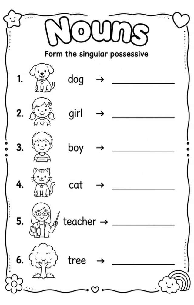 Form the singular possessive
